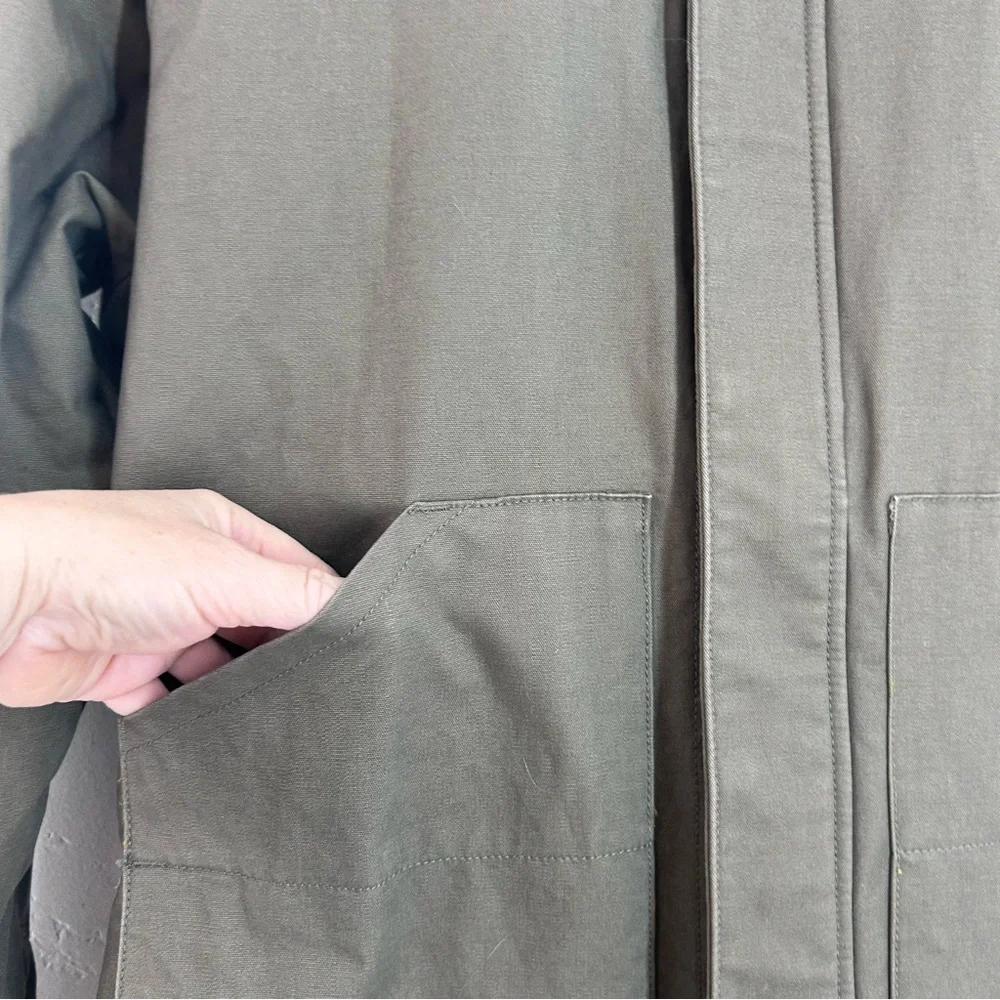 Prana Upper Dash Shirt Jacket Mens L Slate Green Flannel Lined Chore Coat NWOT - Picture 5 of 16